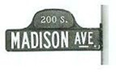 End Mounted NY24-10 or NY30-10 Street Sign
